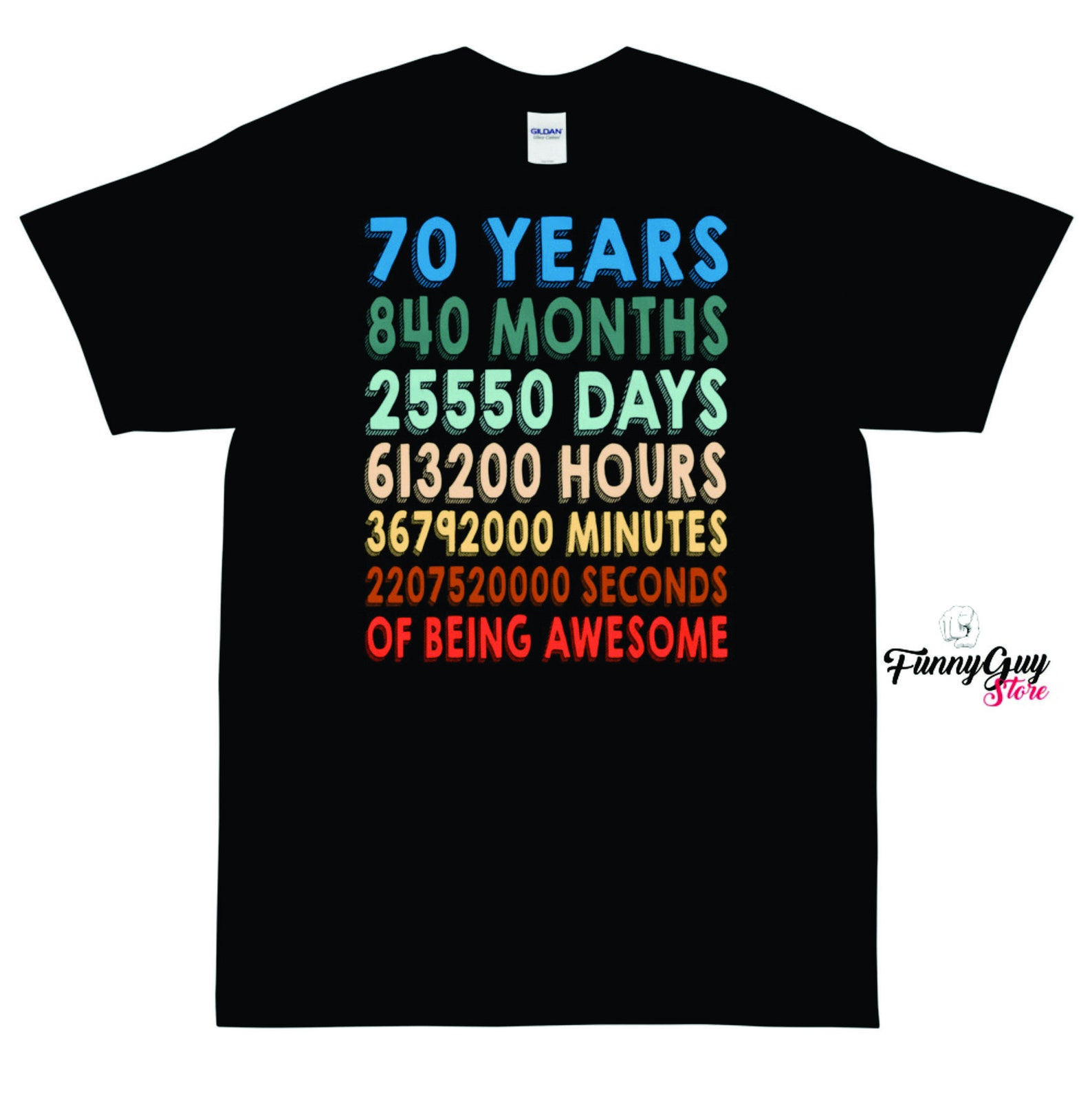 70th Birthday Shirt 70th Birthday Gift Birthday Tee Gift - Etsy