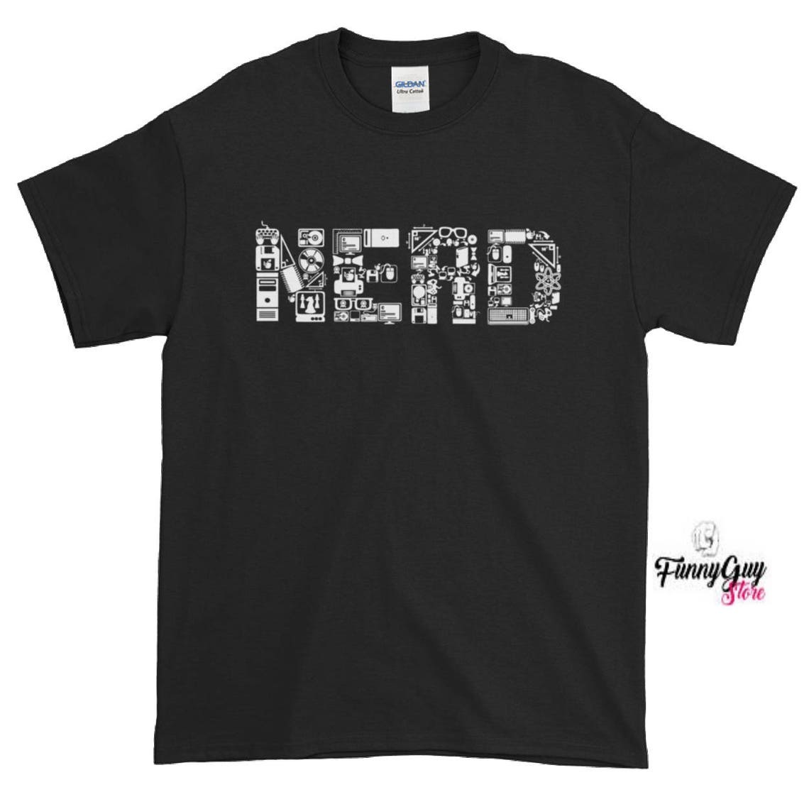 Nerd Tshirt Nerd Tee Cute Nerd Tee Graphic Tee Cool Nerd T Etsy