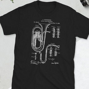 Euphonium Patent Graphics T shirt | Euphonium Player | Euphonium T shirt | Euphonium Gift | Euphonium Tee | Euphonium Invention