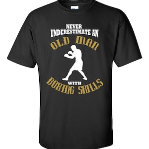 Maglietta da boxe / Maglietta da combattimento / Regalo di boxe / Maglietta da boxe per anziani / Boxe da anziani / Regalo per lui / Santo Stefano / Stampa da boxe / Maglietta con scritta