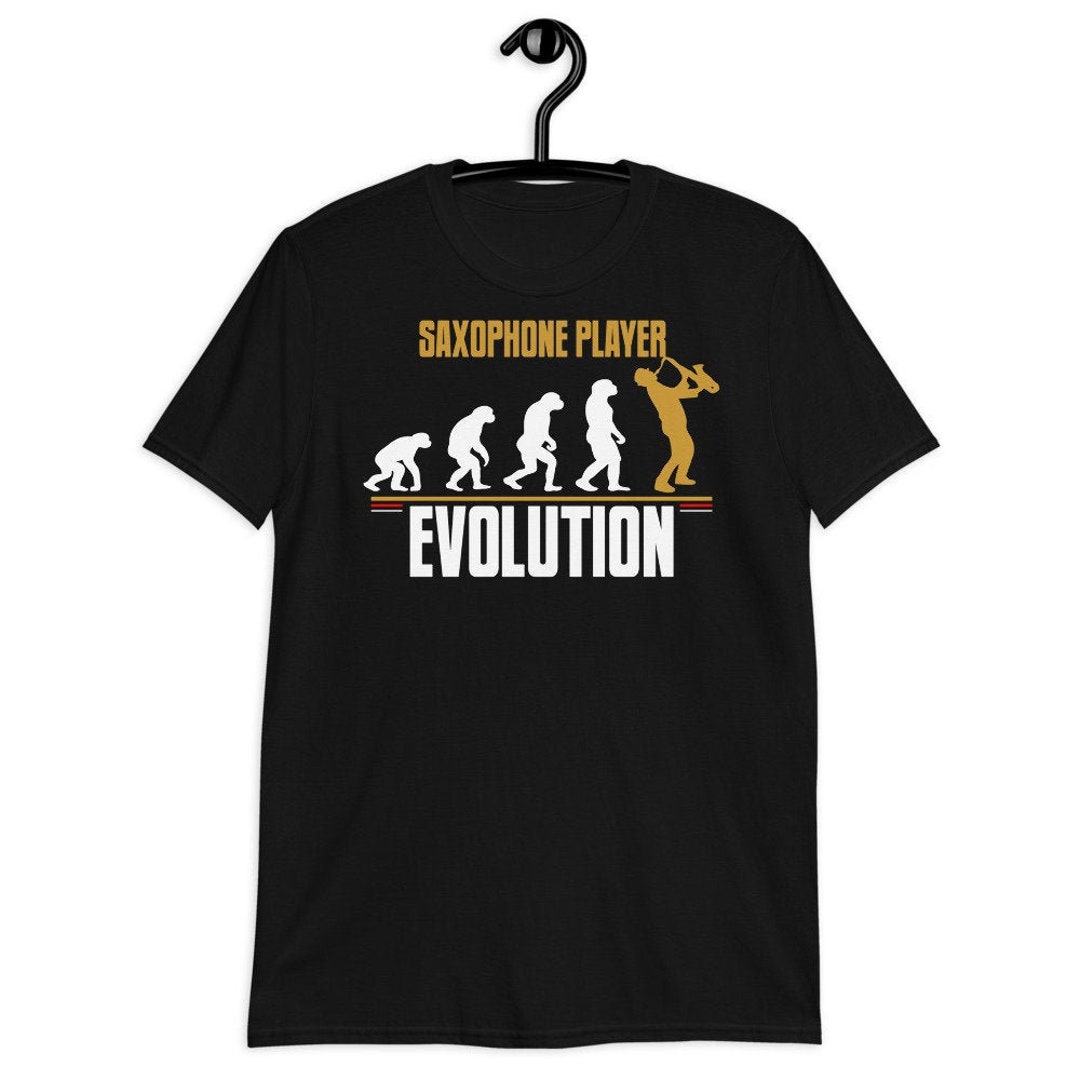 Saxophone Evolution Tee, Sax Tshirt, Sax Tee, Sax Shirt, Sax
