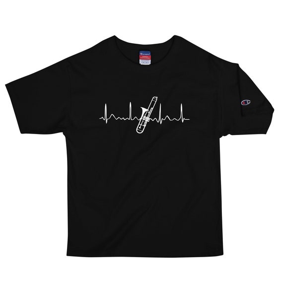 Trombone Player Shirt - Trombone Heartbeat T-Shirt Band Tee Trombone Player Shirt - Trombone Heartbeat T-Shirt Band Tee
