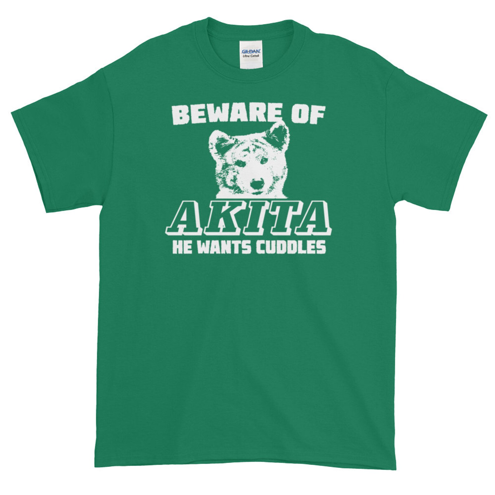 Cute Akita Tee Beware of Akita He Wants Cuddles Tshirt Etsy