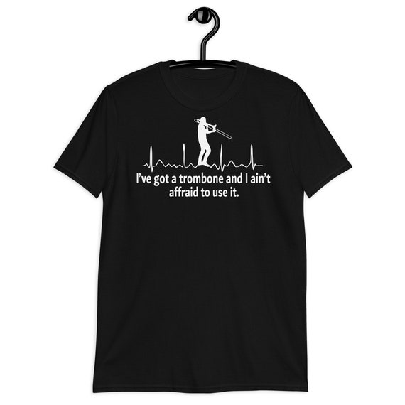 Trombone Player Shirt - Trombone Heartbeat T-Shirt Band Tee Trombone Player Shirt - Trombone Heartbeat T-Shirt Band Tee