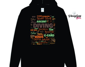 Diving Terminology Hoodie BACK PRINT CUSTOM