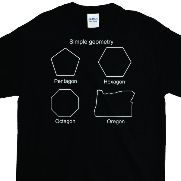 Geometric Art / Geometry  T shirt / Oregon T shirt / Geometric Print / Simple Geometry / Unisex T shirt / Graphic Tee / Funny Shirt