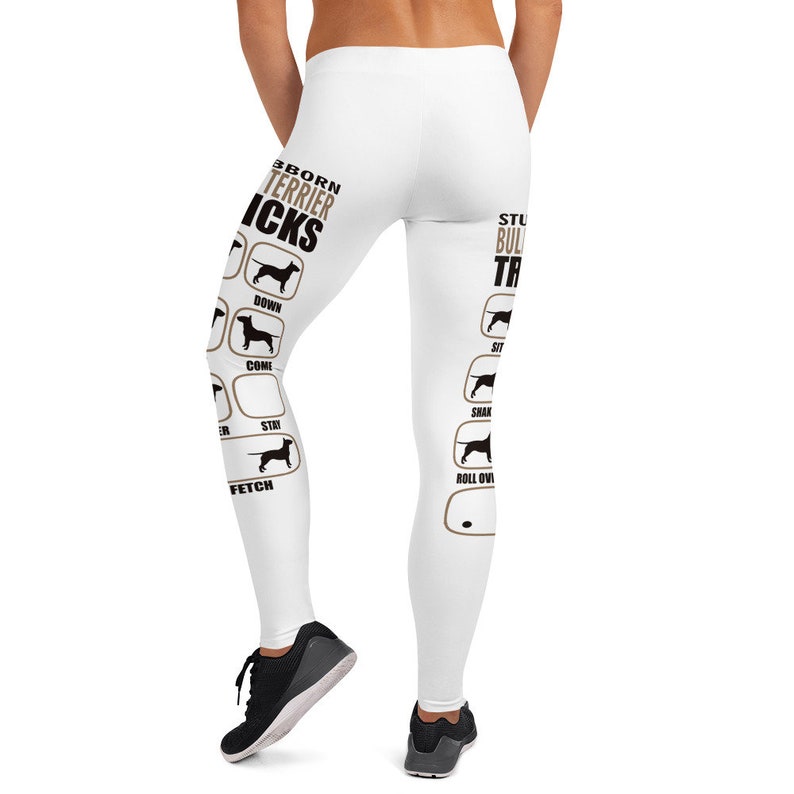 Bull Terrier Dog Leggings Fitness Leggings Jogging Leggings Dog Mom Leggings Stubborn Bull Terrier Tricks Yoga Pants Runner Pants