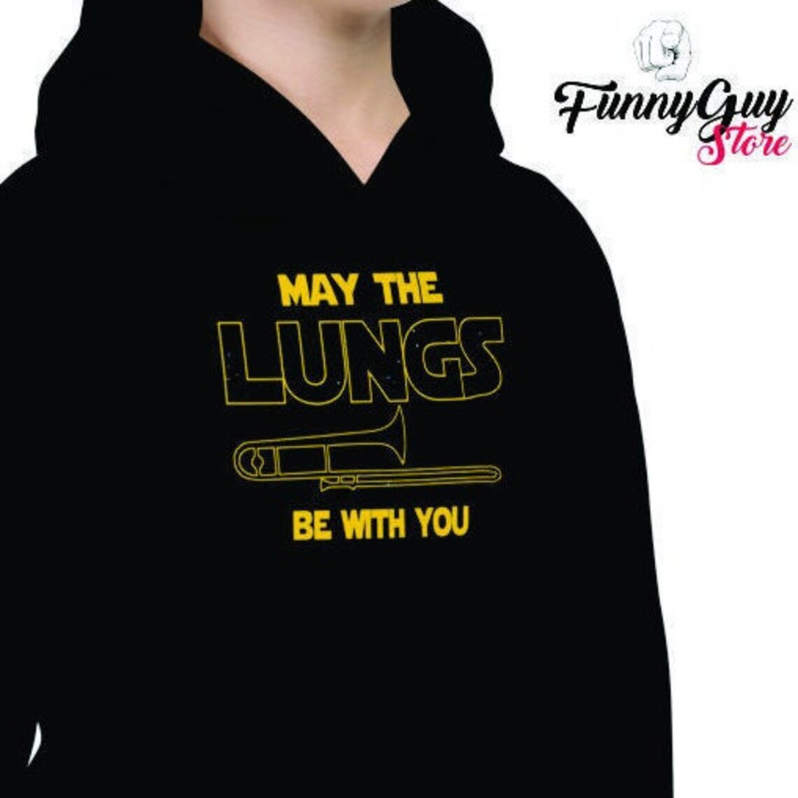 Kids Trombone Hoodie Trombone Kids Hoodie Kids Trombone Etsy