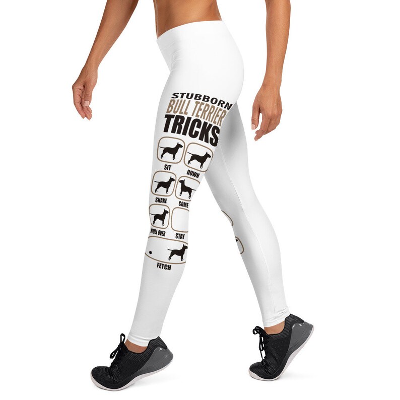 Bull Terrier Dog Leggings Fitness Leggings Jogging Leggings Dog Mom Leggings Stubborn Bull Terrier Tricks Yoga Pants Runner Pants