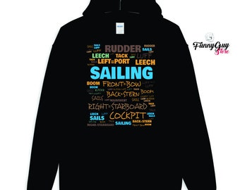 Sailing Hoodie | Sailing Gift | Gift For Sailor | Sailing Words | Sailing Terms | Cool Sailor Hoodie | Coworker Gift | Captain Hoodie