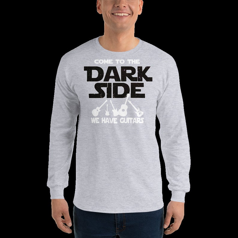 Funny Guitar Shirt Guitar Sweatshirt Come To The Dark Side Sci Fi Fan Guitarist Clothing Guitar Player Long Sleeve Shirt