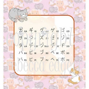 Kawaii Unicorn Hiragana And Katakana Charts Learn Japanese Etsy