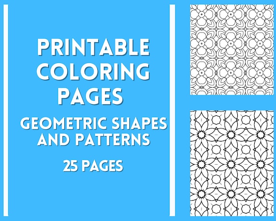 tessellation geometric shapes and patterns adult coloring etsy ireland