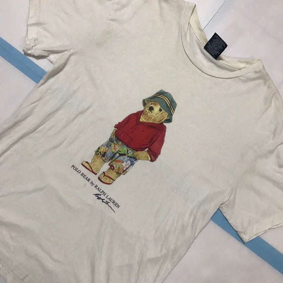 Vintage 90s Polo Bear by Ralph Lauren T Shirt Stadium Snowbeach Hi