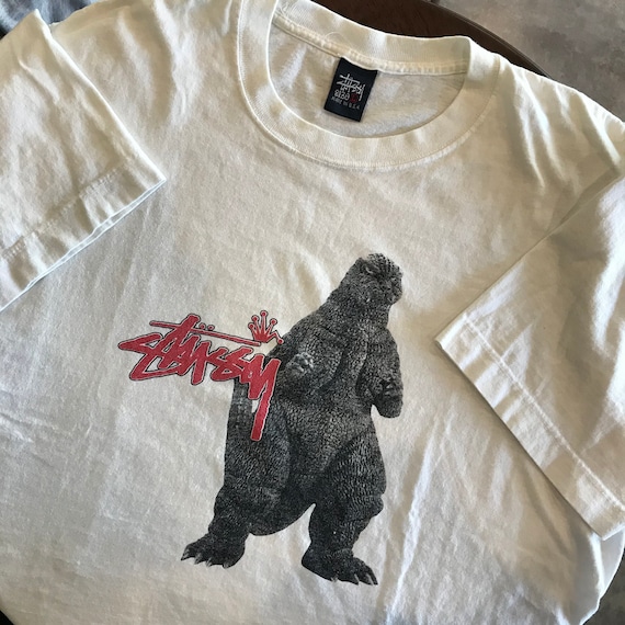 Vintage Stussy Godzilla photo print T shirt Size L/XL - Etsy 日本