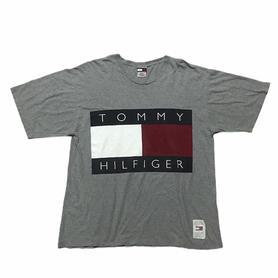 besked Sygdom Kostbar Vintage Tommy Hilfiger Big Flag Logo T Shirt - Etsy