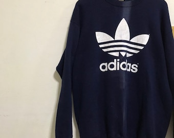 Vintage Adidas Original Sweater Logo Made In USA Yeezy Kanye West Size L/XL