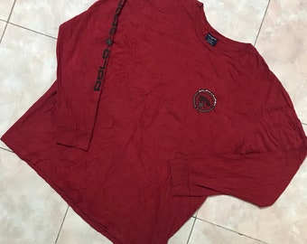 Vintage 90s Polo sport ralph lauren spell out long sleeve Size XL/XXL snow beach stadium polo bear hi tech 1967 1992 1993