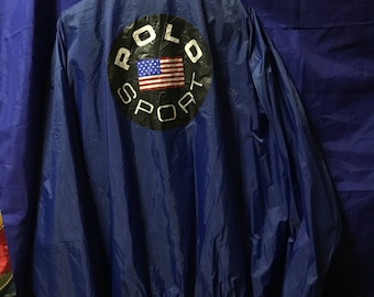 Vintage 90s Polo Sport Ralph Lauren Cookie Windbreakers Jacket Stadium Snow Beach Hi Tech Polo Bear 1992 1993 1967 Size XL
