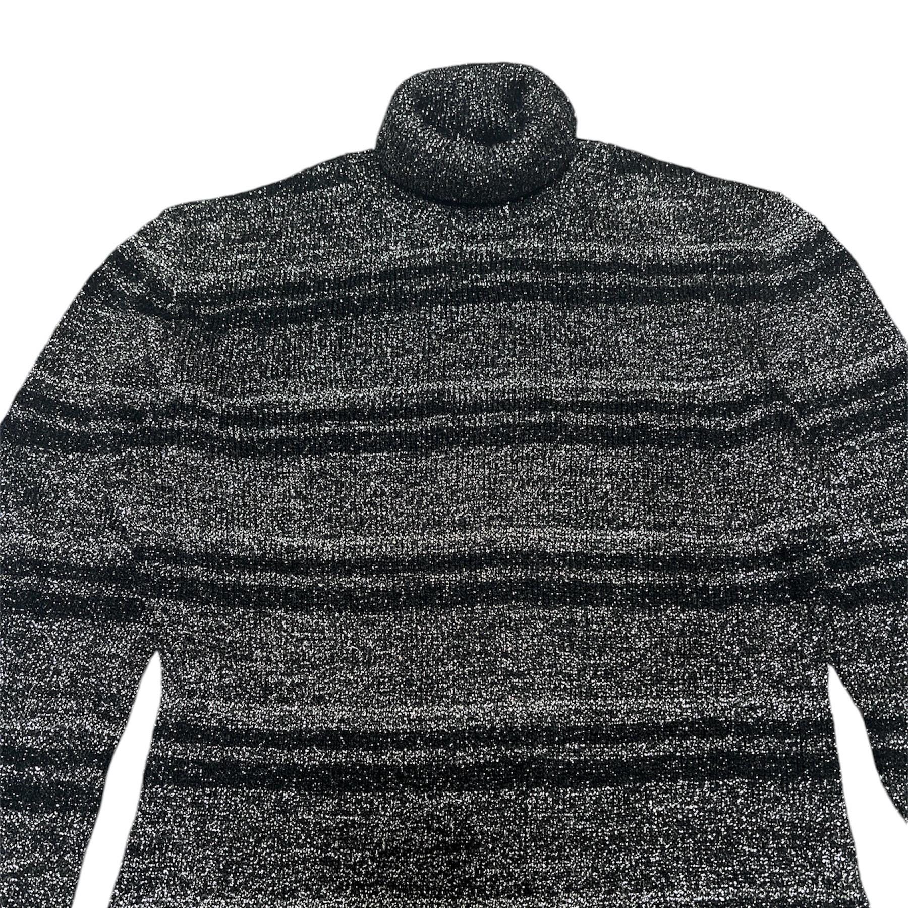 Miu Miu Metallic Mesh Jumper Turtleneck Knit Visvose Prada