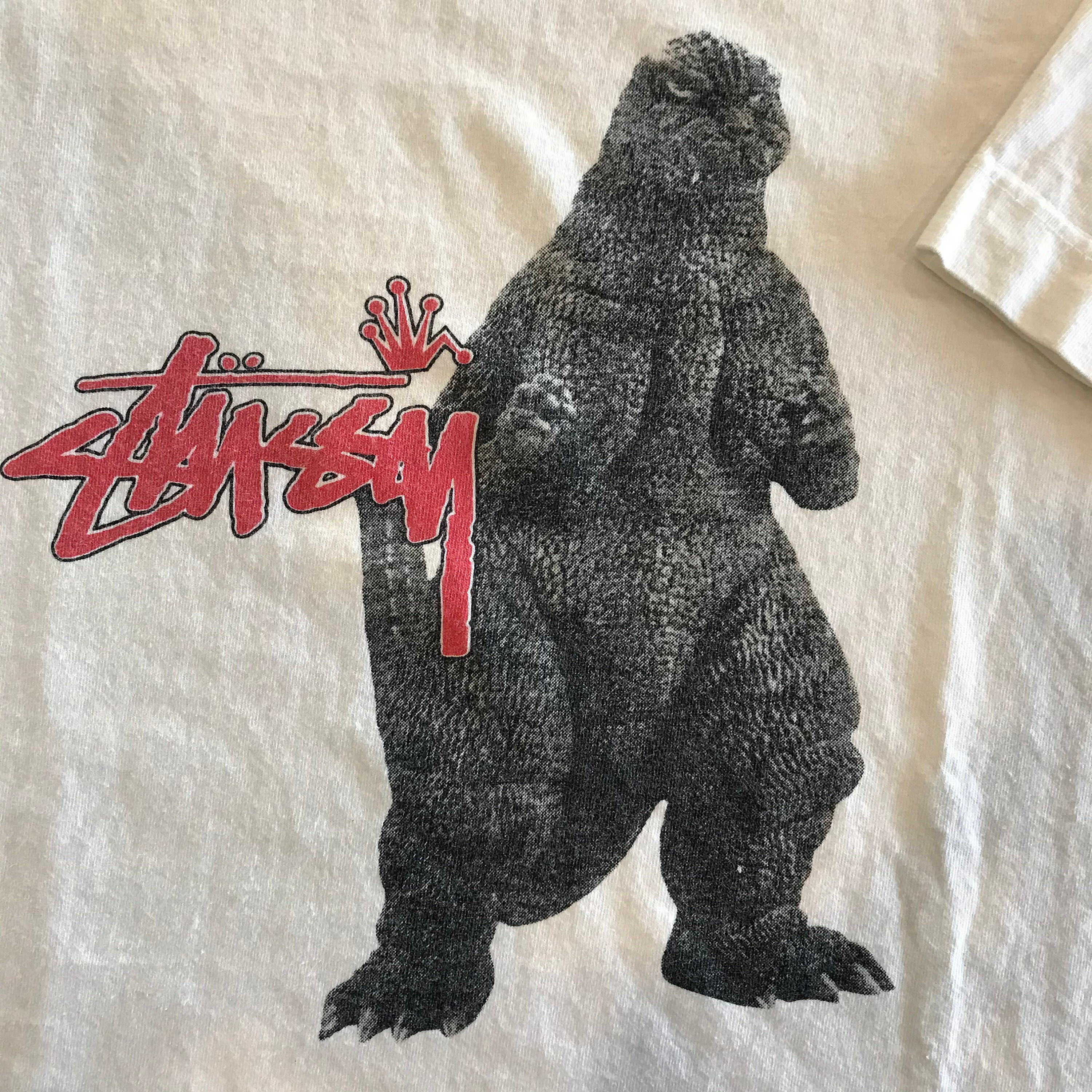 STUSSY GODZILLA ステューシー ゴジラ ブラック　コラボ Tシャツ STUSSY GODZILLA ステューシー ゴジラ ブラック コラボ Tシャツ