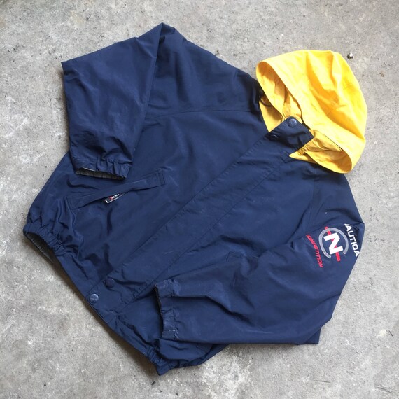 Vintage 90s Nautica Competition Sailing Gear Reversible Jacket