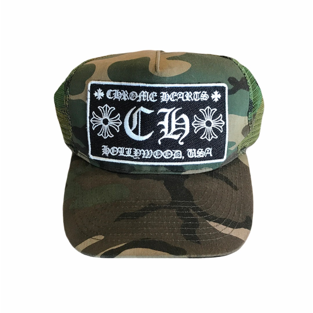 Chrome Hearts Tri-Cross Camo/Orange Trucker Hat – Iridium Clothing Co