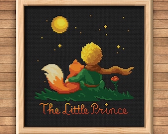 The Little Prince #040 - Sunny Cloud Studio - modern counted cross stitch pattern - instant download PDF