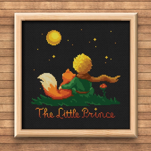 Le Petit Prince #040 - Sunny Cloud Studio - grille point de croix compté moderne - téléchargement immédiat PDF