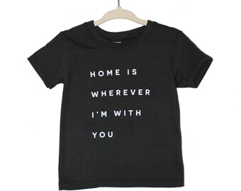 THE HOME -  Baby T-shirt, Unisex Baby T-shirt, Baby Graphic Tee, Baby Apparel, Hipster T Shirt, Baby T Shirt Graphic, black