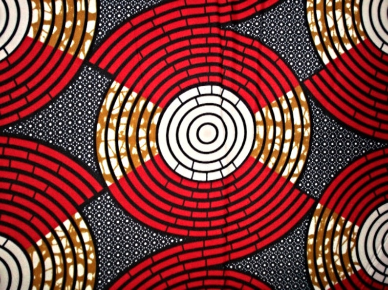 African Fabric Ankara Fabric Wax Print Fabric African Cloth 6 yards 100/% Cotton Red Yellow
