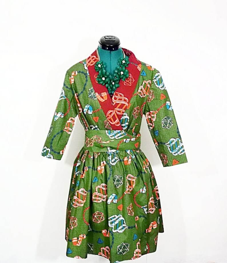 African Print Fabric Wrap Dress African Wax Fabric WRAP Etsy