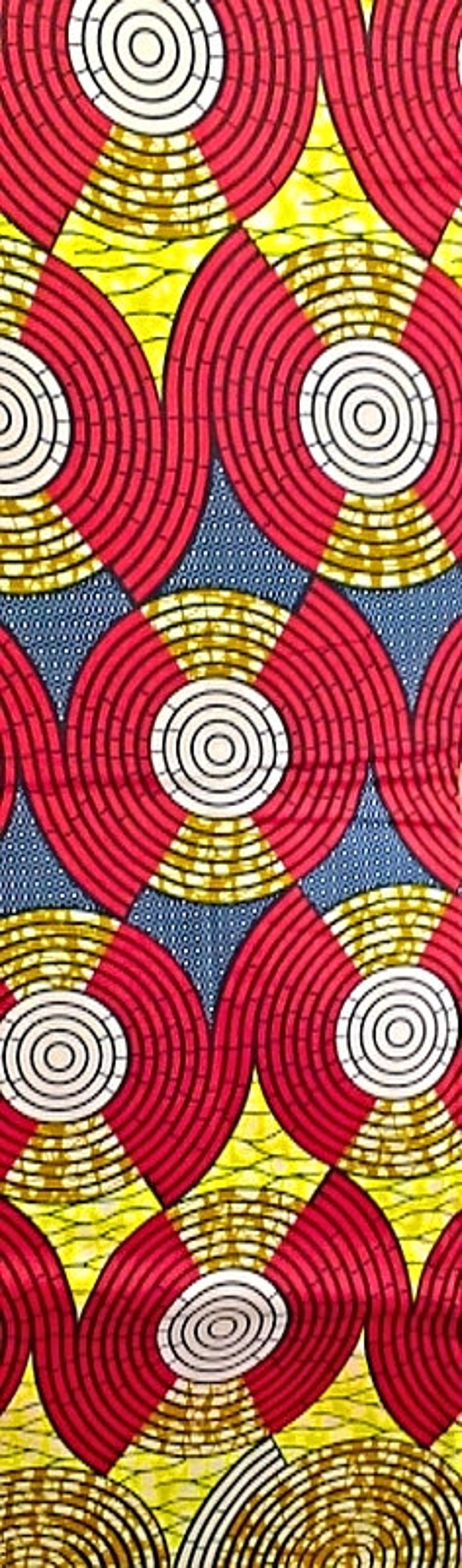 African Fabric Ankara Fabric Wax Print Fabric African Cloth 6 yards 100/% Cotton Red Yellow