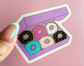 CLEARANCE: Donut Sticker, Donut Box Sticker - Waterproof, Glossy Finish