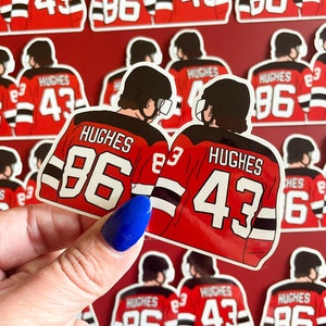 New Jersey Hockey Sticker - Waterproof, Glossy Finish