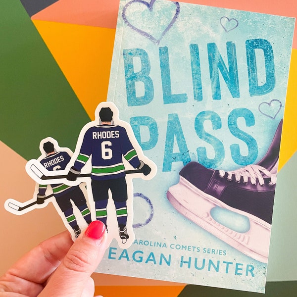 Adrian Rhodes Sticker - "Blind Pass" by Teagan Hunter | Carolina Comets Series