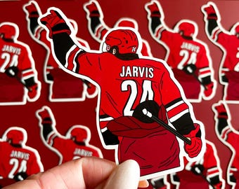 Carolina Hockey-klistermärke - Vattentät, glansig yta