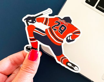 Edmonton Hockey Sticker - Waterproof, Glossy Finish