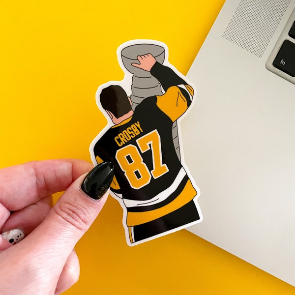 CLEARANCE: Pittsburgh Hockey Sticker - Waterproof, Glossy Finish