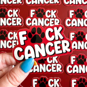 Canine Cancer Sticker - Waterproof, Glossy Finish