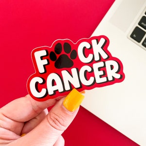 Canine Cancer Sticker - Waterproof, Glossy Finish