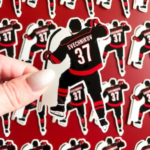 Carolina Hockey Sticker - Waterproof, Glossy Finish
