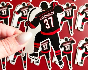 Carolina Hockey Sticker - Waterproof, Glossy Finish