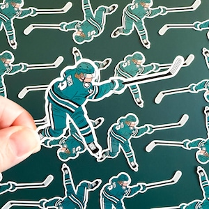 San Jose Hockey Sticker - Waterproof, Glossy Finish