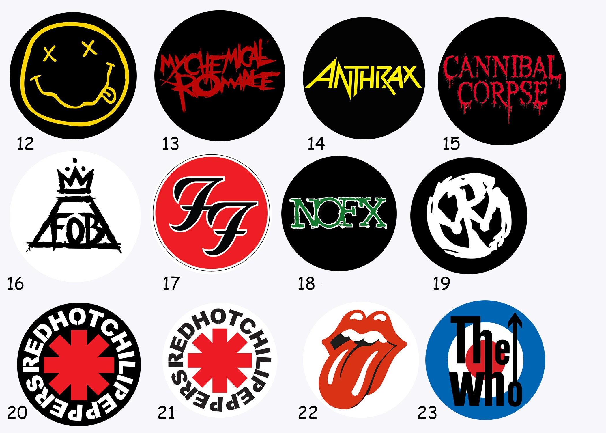 Punk/Heavy Metal/Hard Rock Buttons | Etsy