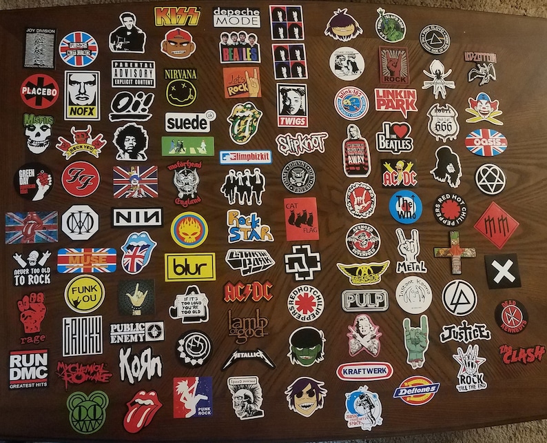 Hard Rock/Punk/Metal Band Vinyl Stickers Etsy
