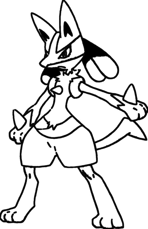 Vinyl Lucario Pokemon Decal | Etsy