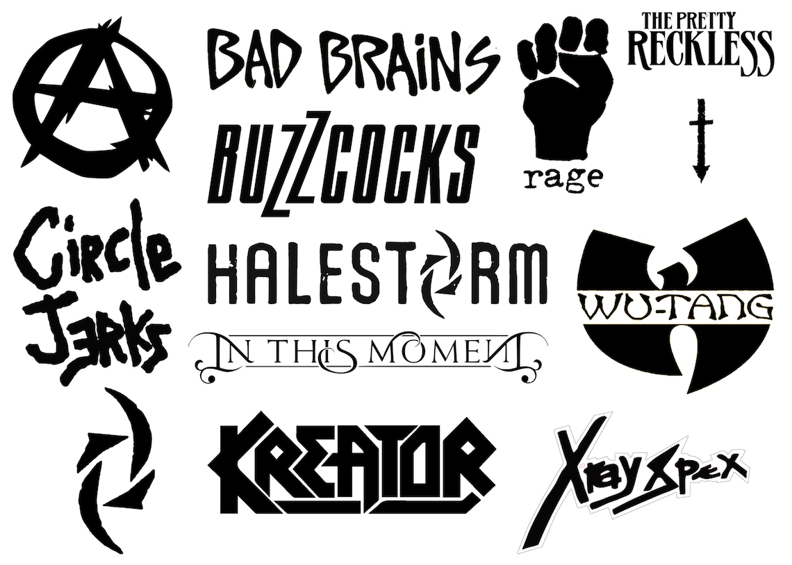 Vinyl Decal Heavy Metalpunk Band Logos Etsy