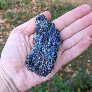 Rainbow Carborundum Stone Beautiful Metallic Rainbow Iridescent Sparkle Crystal Silicon Carbide Manmade Magic Unicorn Rock READ DESCRIPTION imagem 7