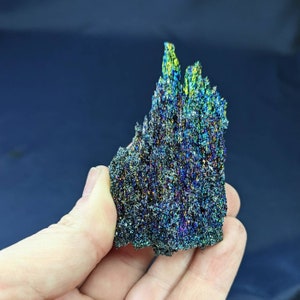 Rainbow Carborundum Stone Beautiful Metallic Rainbow Iridescent Sparkle Crystal Silicon Carbide Manmade Magic Unicorn Rock READ DESCRIPTION image 5